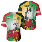 Custom South Africa And Wales Rugby Baseball Jersey Springboks Welsh Mascots Dynamic Version