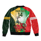 Custom South Africa And Wales Rugby Bomber Jacket Springboks Welsh Mascots Dynamic Version