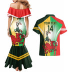 Custom South Africa And Wales Rugby Couples Matching Mermaid Dress and Hawaiian Shirt Springboks Welsh Mascots Dynamic Version