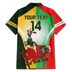 Custom South Africa And Wales Rugby Family Matching Off Shoulder Maxi Dress and Hawaiian Shirt Springboks Welsh Mascots Dynamic Version