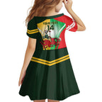 Custom South Africa And Wales Rugby Family Matching Summer Maxi Dress and Hawaiian Shirt Springboks Welsh Mascots Dynamic Version