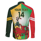 Custom South Africa And Wales Rugby Family Matching Tank Maxi Dress and Hawaiian Shirt Springboks Welsh Mascots Dynamic Version