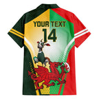 Custom South Africa And Wales Rugby Hawaiian Shirt Springboks Welsh Mascots Dynamic Version