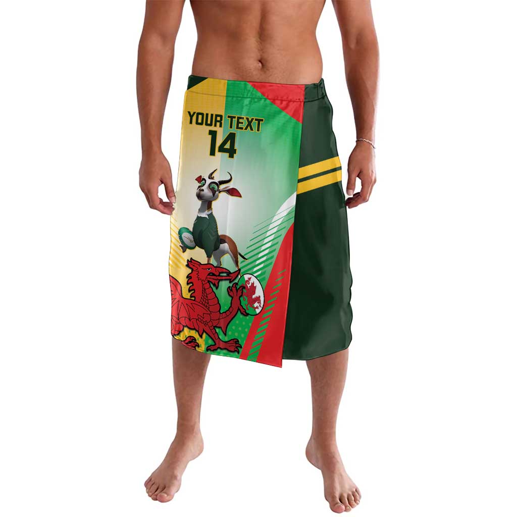Custom South Africa And Wales Rugby Lavalava Springboks Welsh Mascots Dynamic Version