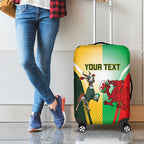 Custom South Africa And Wales Rugby Luggage Cover Springboks Welsh Mascots Dynamic Version