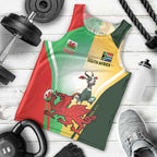 Custom South Africa And Wales Rugby Men Tank Top Springboks Welsh Mascots Dynamic Version