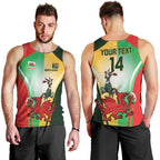 Custom South Africa And Wales Rugby Men Tank Top Springboks Welsh Mascots Dynamic Version