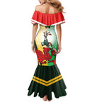 Custom South Africa And Wales Rugby Mermaid Dress Springboks Welsh Mascots Dynamic Version