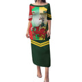 Custom South Africa And Wales Rugby Puletasi Springboks Welsh Mascots Dynamic Version