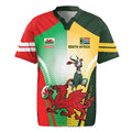 Custom South Africa And Wales Rugby Rugby Jersey Springboks Welsh Mascots Dynamic Version