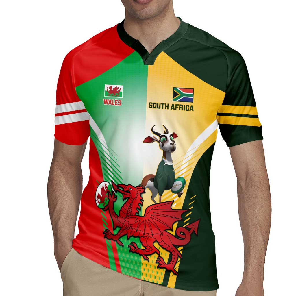 Custom South Africa And Wales Rugby Rugby Jersey Springboks Welsh Mascots Dynamic Version