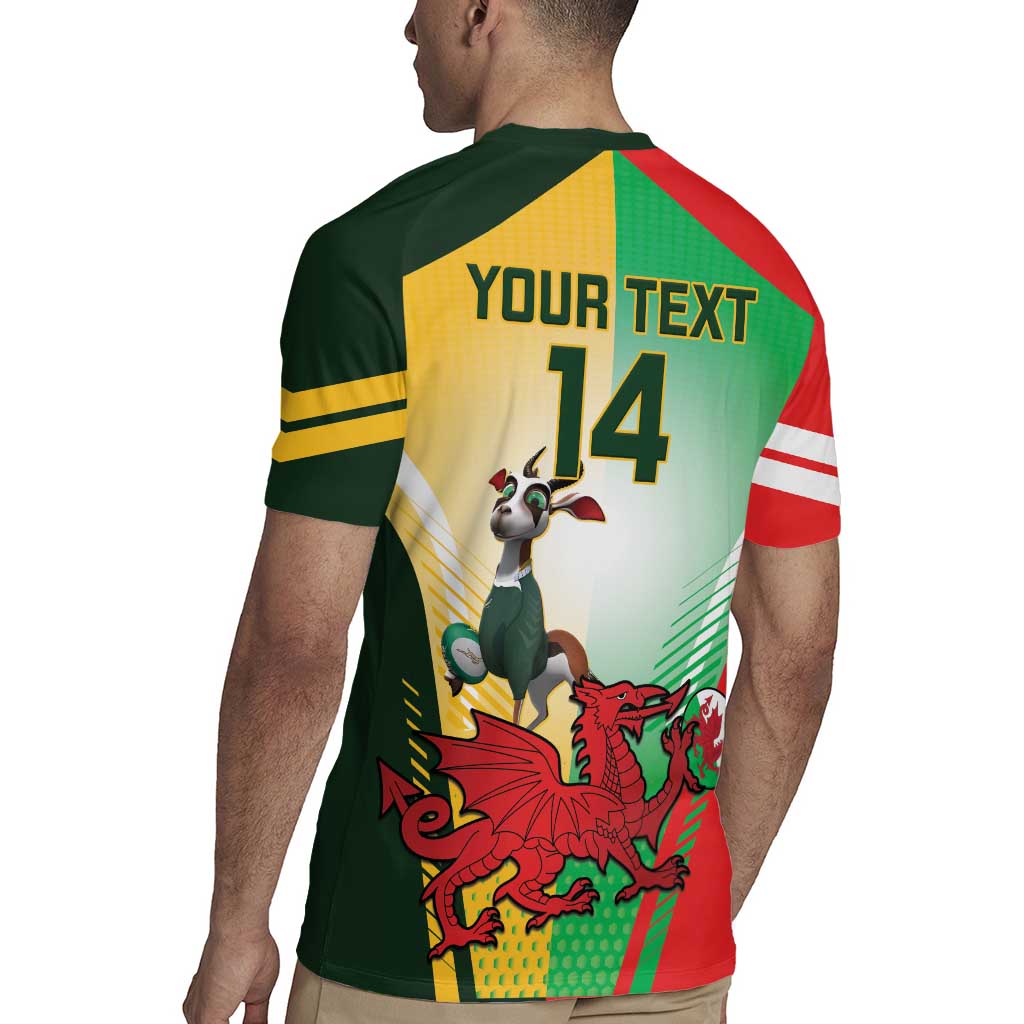 Custom South Africa And Wales Rugby Rugby Jersey Springboks Welsh Mascots Dynamic Version