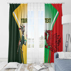 Custom South Africa And Wales Rugby Window Curtain Springboks Welsh Mascots Dynamic Version