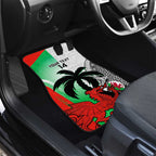 Custom Fiji And Wales Rugby Car Mats Fijian Tapa Welsh Mascots Dynamic Version