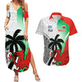 Custom Fiji And Wales Rugby Couples Matching Summer Maxi Dress and Hawaiian Shirt Fijian Tapa Welsh Mascots Dynamic Version