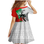 Custom Fiji And Wales Rugby Family Matching Mermaid Dress and Hawaiian Shirt Fijian Tapa Welsh Mascots Dynamic Version