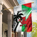 Custom Fiji And Wales Rugby Garden Flag Fijian Tapa Welsh Mascots Dynamic Version