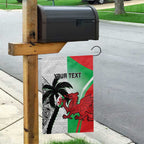 Custom Fiji And Wales Rugby Garden Flag Fijian Tapa Welsh Mascots Dynamic Version