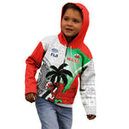 Custom Fiji And Wales Rugby Kid Hoodie Fijian Tapa Welsh Mascots Dynamic Version