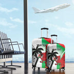 Custom Fiji And Wales Rugby Luggage Cover Fijian Tapa Welsh Mascots Dynamic Version