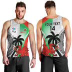 Custom Fiji And Wales Rugby Men Tank Top Fijian Tapa Welsh Mascots Dynamic Version
