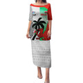 Custom Fiji And Wales Rugby Puletasi Fijian Tapa Welsh Mascots Dynamic Version