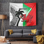 Custom Fiji And Wales Rugby Tapestry Fijian Tapa Welsh Mascots Dynamic Version