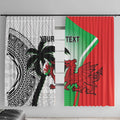 Custom Fiji And Wales Rugby Window Curtain Fijian Tapa Welsh Mascots Dynamic Version