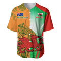 Custom Australia And Wales Rugby Baseball Jersey Wallabies Welsh Mascots Dynamic Version