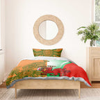 Custom Australia And Wales Rugby Bedding Set Wallabies Welsh Mascots Dynamic Version