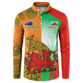 Custom Australia And Wales Rugby Button Sweatshirt Wallabies Welsh Mascots Dynamic Version