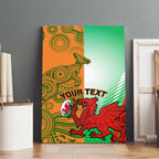 Custom Australia And Wales Rugby Canvas Wall Art Wallabies Welsh Mascots Dynamic Version