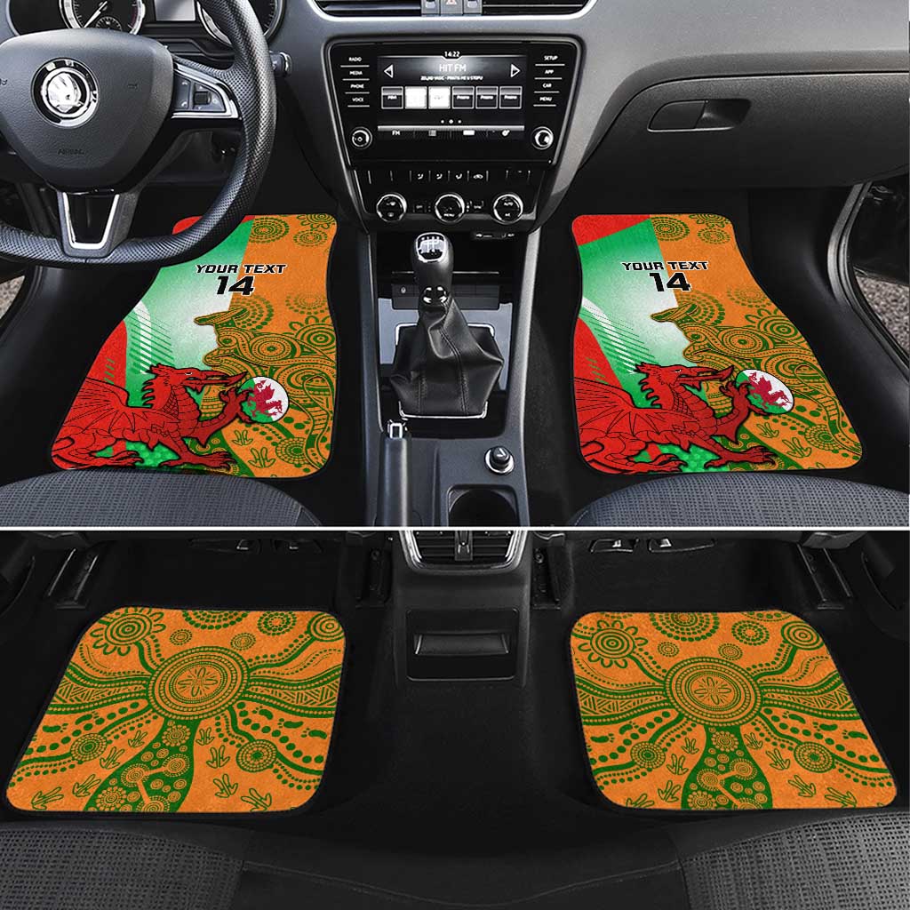 Custom Australia And Wales Rugby Car Mats Wallabies Welsh Mascots Dynamic Version