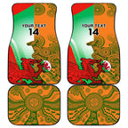 Custom Australia And Wales Rugby Car Mats Wallabies Welsh Mascots Dynamic Version