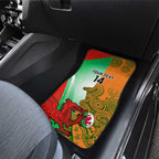 Custom Australia And Wales Rugby Car Mats Wallabies Welsh Mascots Dynamic Version