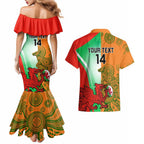 Custom Australia And Wales Rugby Couples Matching Mermaid Dress and Hawaiian Shirt Wallabies Welsh Mascots Dynamic Version