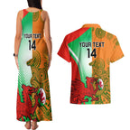 Custom Australia And Wales Rugby Couples Matching Tank Maxi Dress and Hawaiian Shirt Wallabies Welsh Mascots Dynamic Version