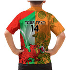 Custom Australia And Wales Rugby Family Matching Mermaid Dress and Hawaiian Shirt Wallabies Welsh Mascots Dynamic Version