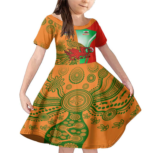 Custom Australia And Wales Rugby Family Matching Mermaid Dress and Hawaiian Shirt Wallabies Welsh Mascots Dynamic Version