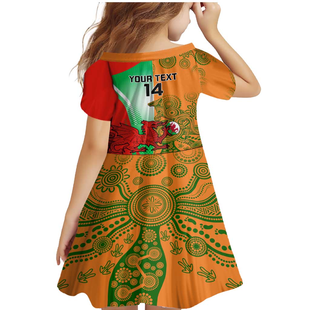 Custom Australia And Wales Rugby Family Matching Mermaid Dress and Hawaiian Shirt Wallabies Welsh Mascots Dynamic Version