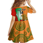 Custom Australia And Wales Rugby Family Matching Off Shoulder Short Dress and Hawaiian Shirt Wallabies Welsh Mascots Dynamic Version