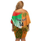 Custom Australia And Wales Rugby Family Matching Off Shoulder Short Dress and Hawaiian Shirt Wallabies Welsh Mascots Dynamic Version