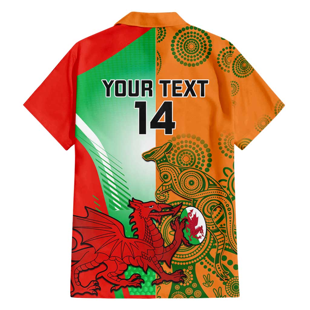 Custom Australia And Wales Rugby Family Matching Summer Maxi Dress and Hawaiian Shirt Wallabies Welsh Mascots Dynamic Version