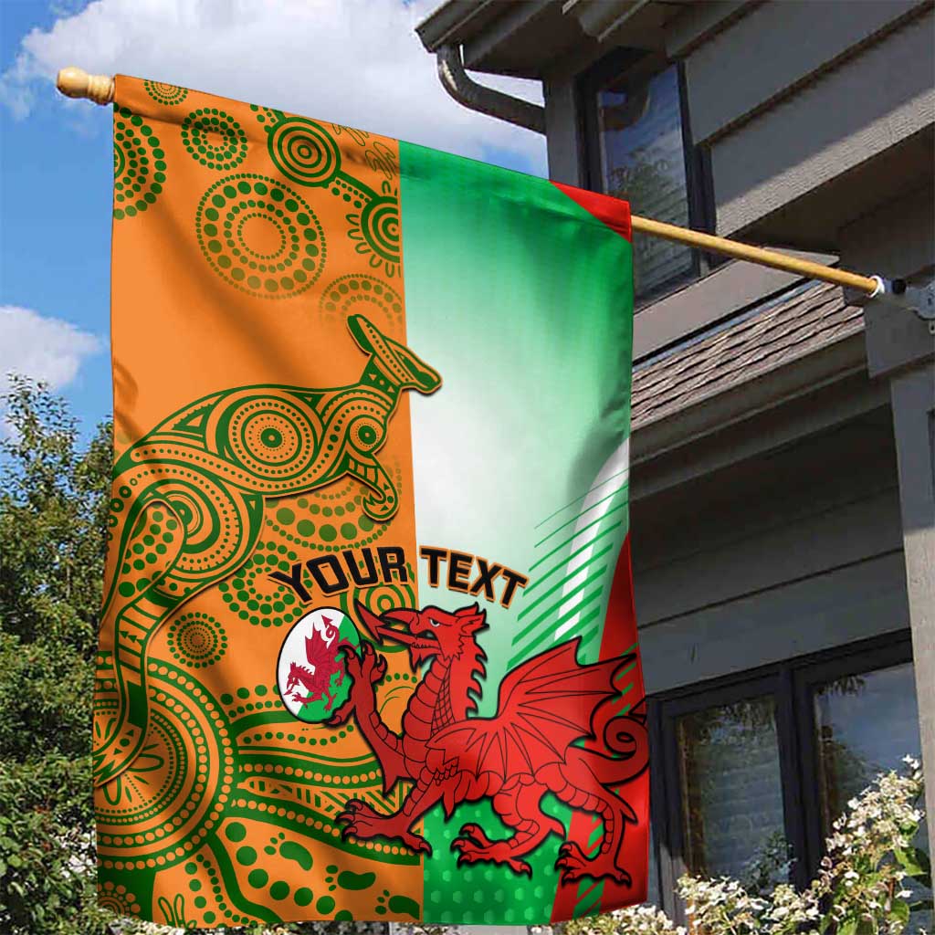 Custom Australia And Wales Rugby Garden Flag Wallabies Welsh Mascots Dynamic Version