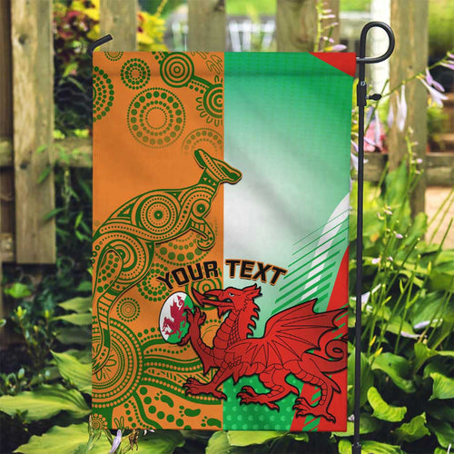 Custom Australia And Wales Rugby Garden Flag Wallabies Welsh Mascots Dynamic Version