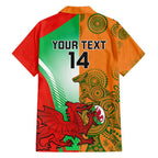 Custom Australia And Wales Rugby Hawaiian Shirt Wallabies Welsh Mascots Dynamic Version