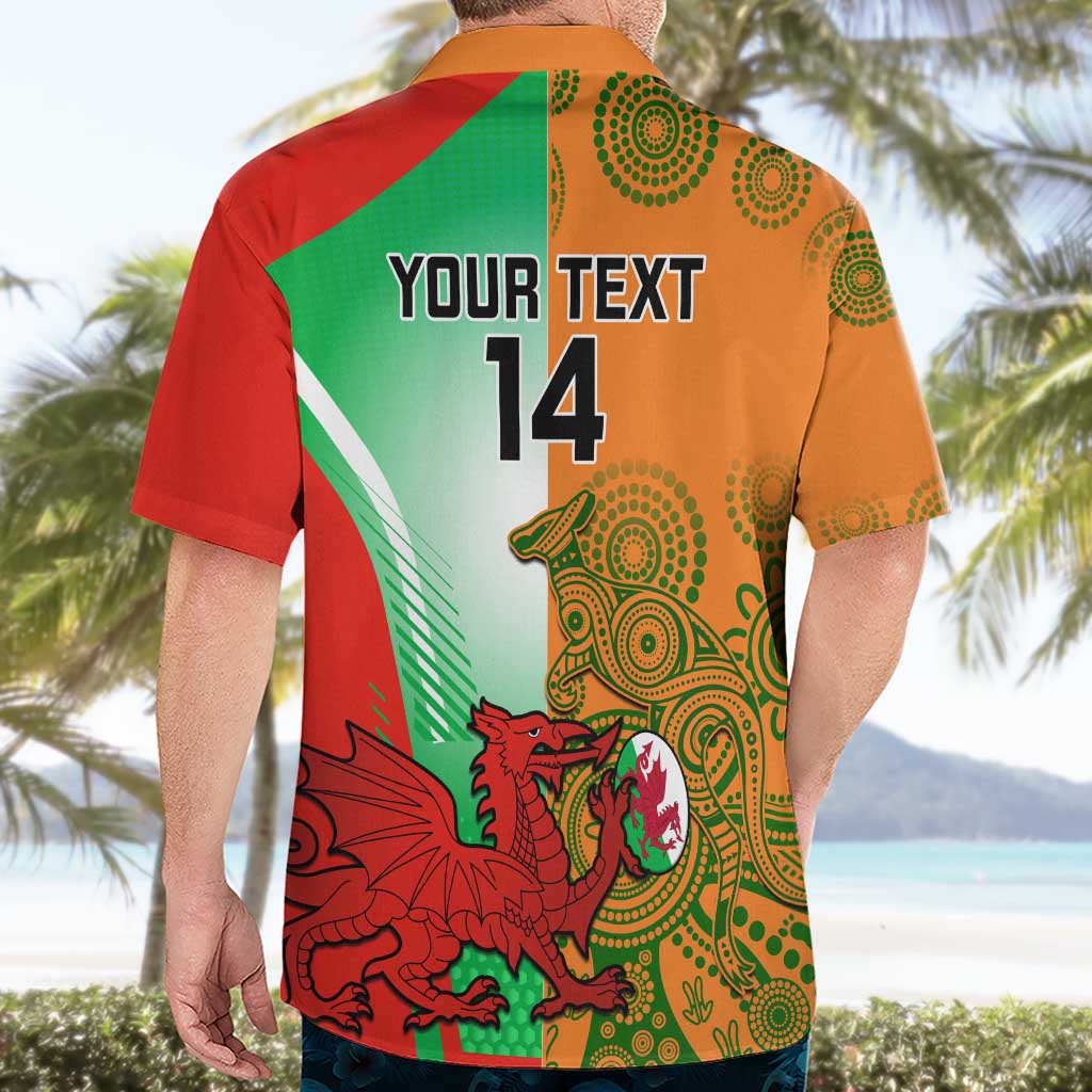 Custom Australia And Wales Rugby Hawaiian Shirt Wallabies Welsh Mascots Dynamic Version