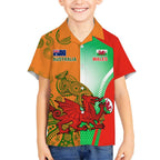 Custom Australia And Wales Rugby Hawaiian Shirt Wallabies Welsh Mascots Dynamic Version