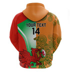 Custom Australia And Wales Rugby Hoodie Wallabies Welsh Mascots Dynamic Version