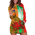Custom Australia And Wales Rugby Hoodie Dress Wallabies Welsh Mascots Dynamic Version